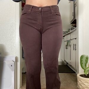 Brown High-Waisted Pants